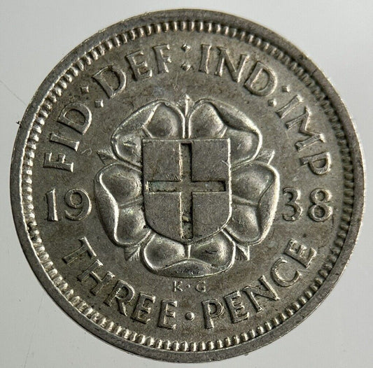 1938 George VI Threepence Silver Coin | Very High Grade