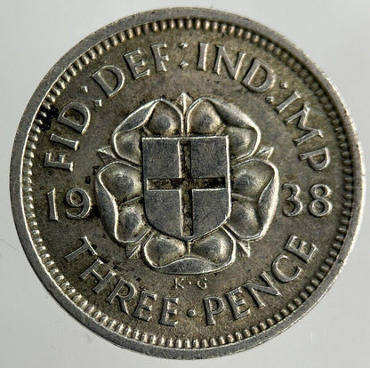 1938 George VI Threepence Silver Coin | Very High Grade