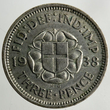 1938 George VI Threepence Silver Coin | Very High Grade
