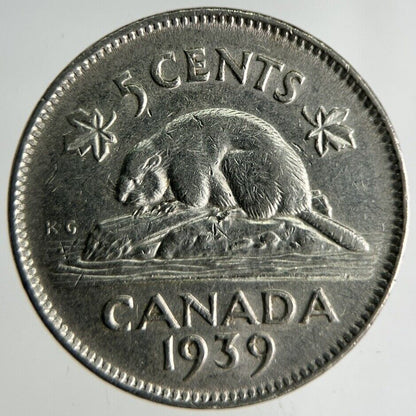 1939 Canada 5 Cents Coin | Fine Collectable Grade