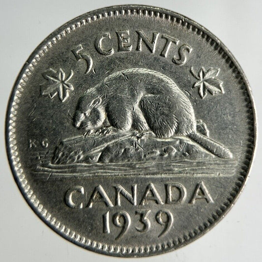 1939 Canada 5 Cents Coin | Fine Collectable Grade