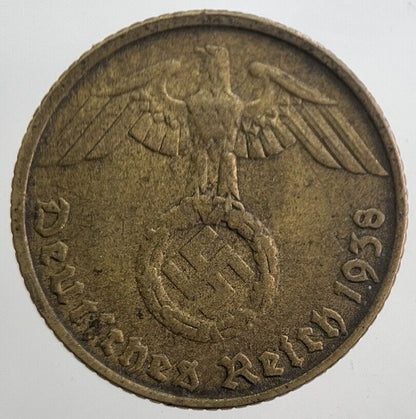 1938-D Germany Nazi 5 Pfennig Coin | Collectable Grade | a7792