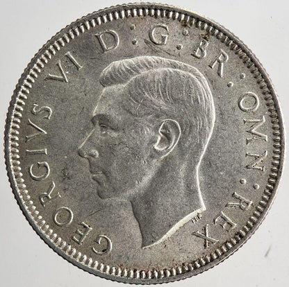 1939 George VI British One Shilling Silver Coin | Very Fine Grade | a6681