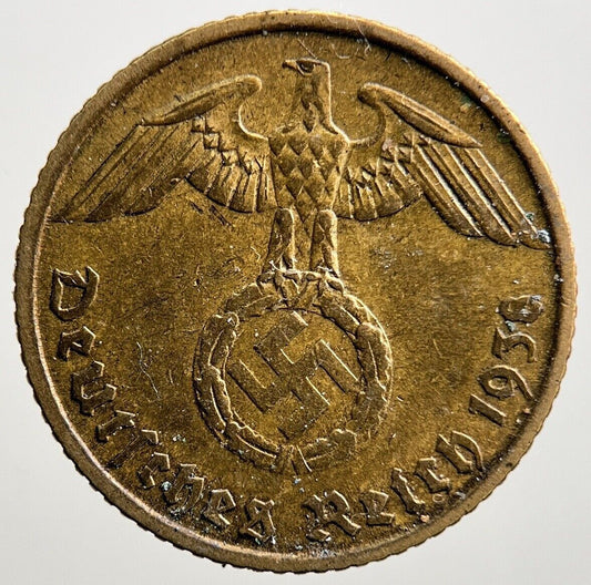 1938-A Germany Nazi 5 Pfennig Coin | Very High Grade | a1271
