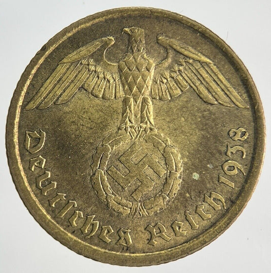 1938-A Germany Nazi 10 Pfennig Coin | Very High Grade | a1963