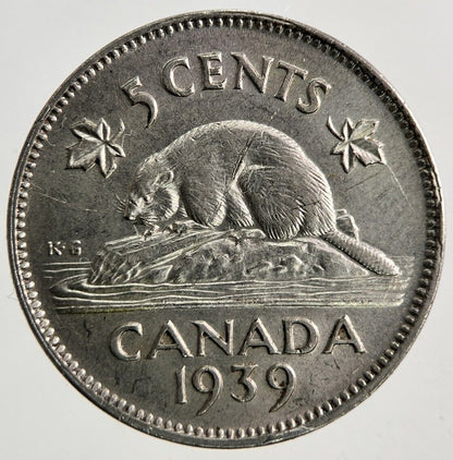 1939 Canada 5 Cents Coin | Fine Collectable Grade