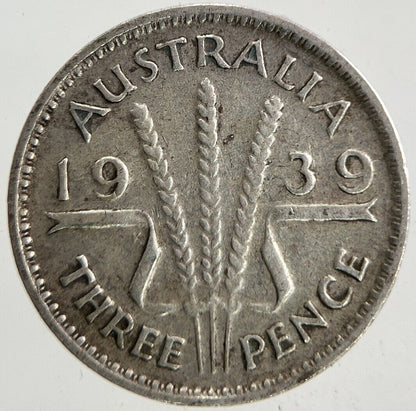 1939 Australia Threepence Silver Coin | Fine Collectable Grade