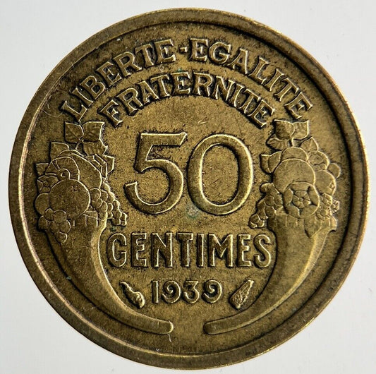 1939 France 50 Centimes Coin | Fine Collectable Grade