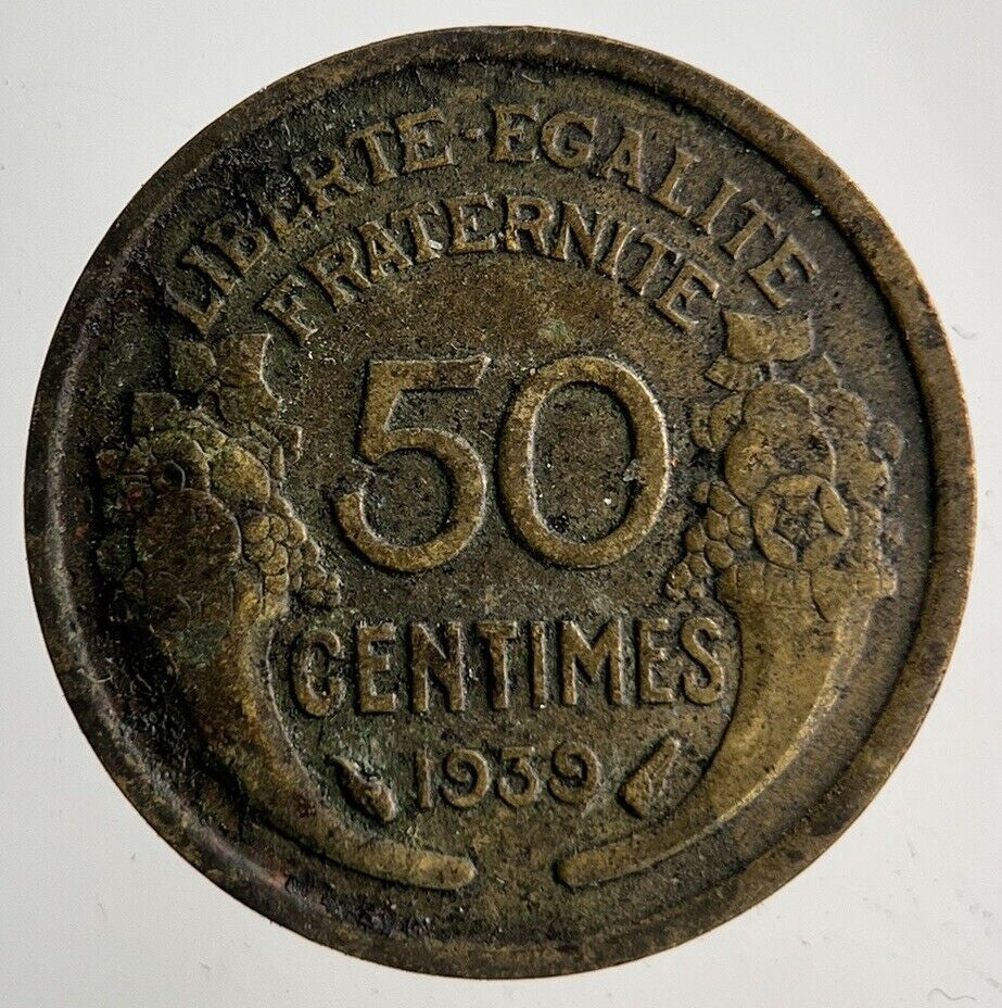 1939 France 50 Centimes Coin | Fine Collectable Grade
