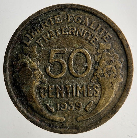 1939 France 50 Centimes Coin | Fine Collectable Grade