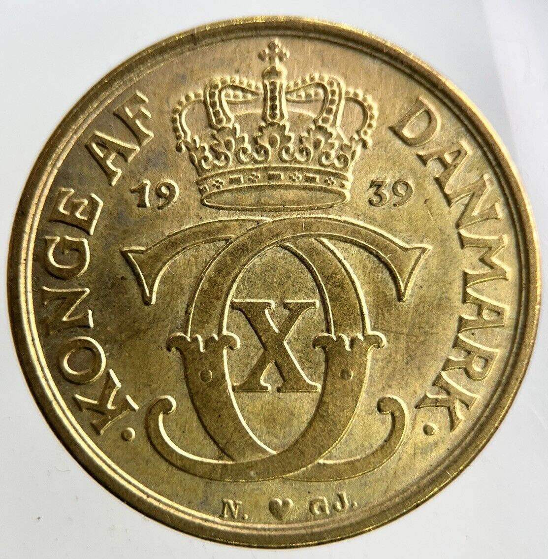 1939 Denmark 1 Krone Coin | Fine Collectable Grade