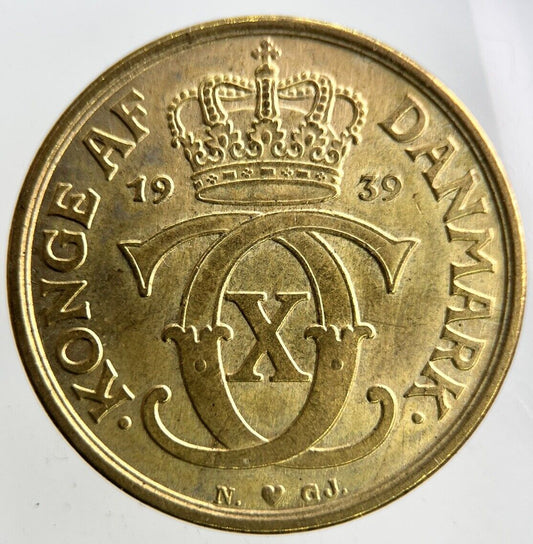 1939 Denmark 1 Krone Coin | Fine Collectable Grade