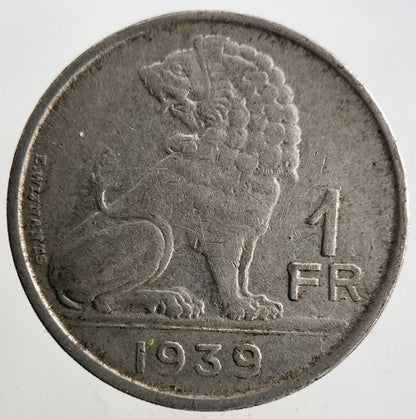 1939 Belgium 1 Franc Coin | Collectable Grade