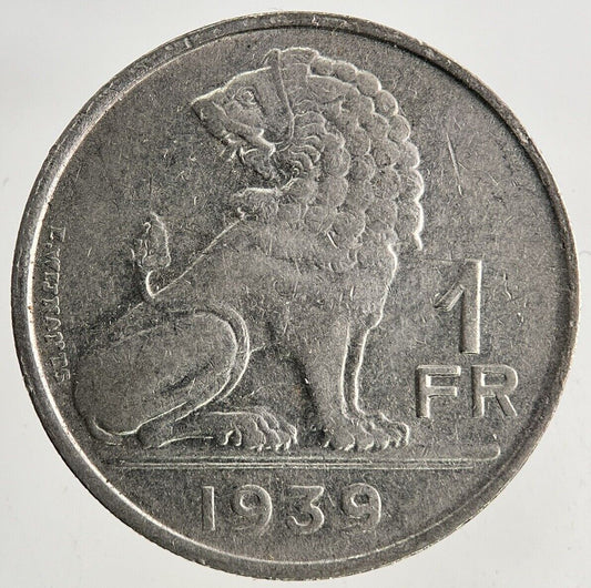 1939 Belgium 1 Franc Coin | Fine Collectable Grade