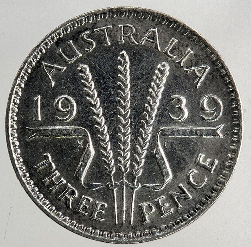 1939 Australia Threepence Silver Coin | Fine Collectable Grade