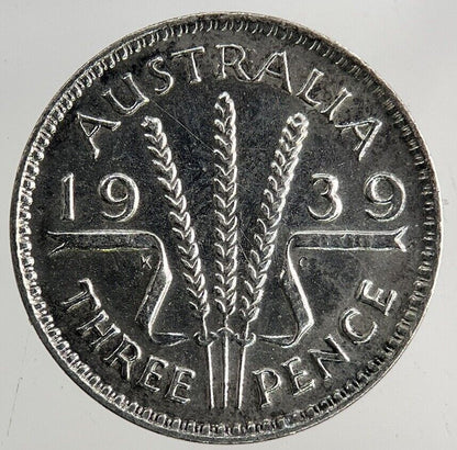 1939 Australia Threepence Silver Coin | Fine Collectable Grade