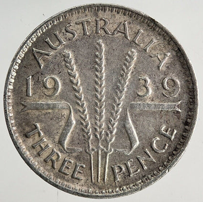 1939 Australia Threepence Silver Coin | Fine Collectable Grade