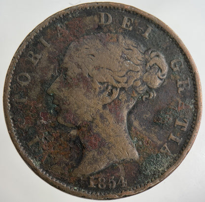1854 Victoria Half-Penny Coin | Collectable Grade