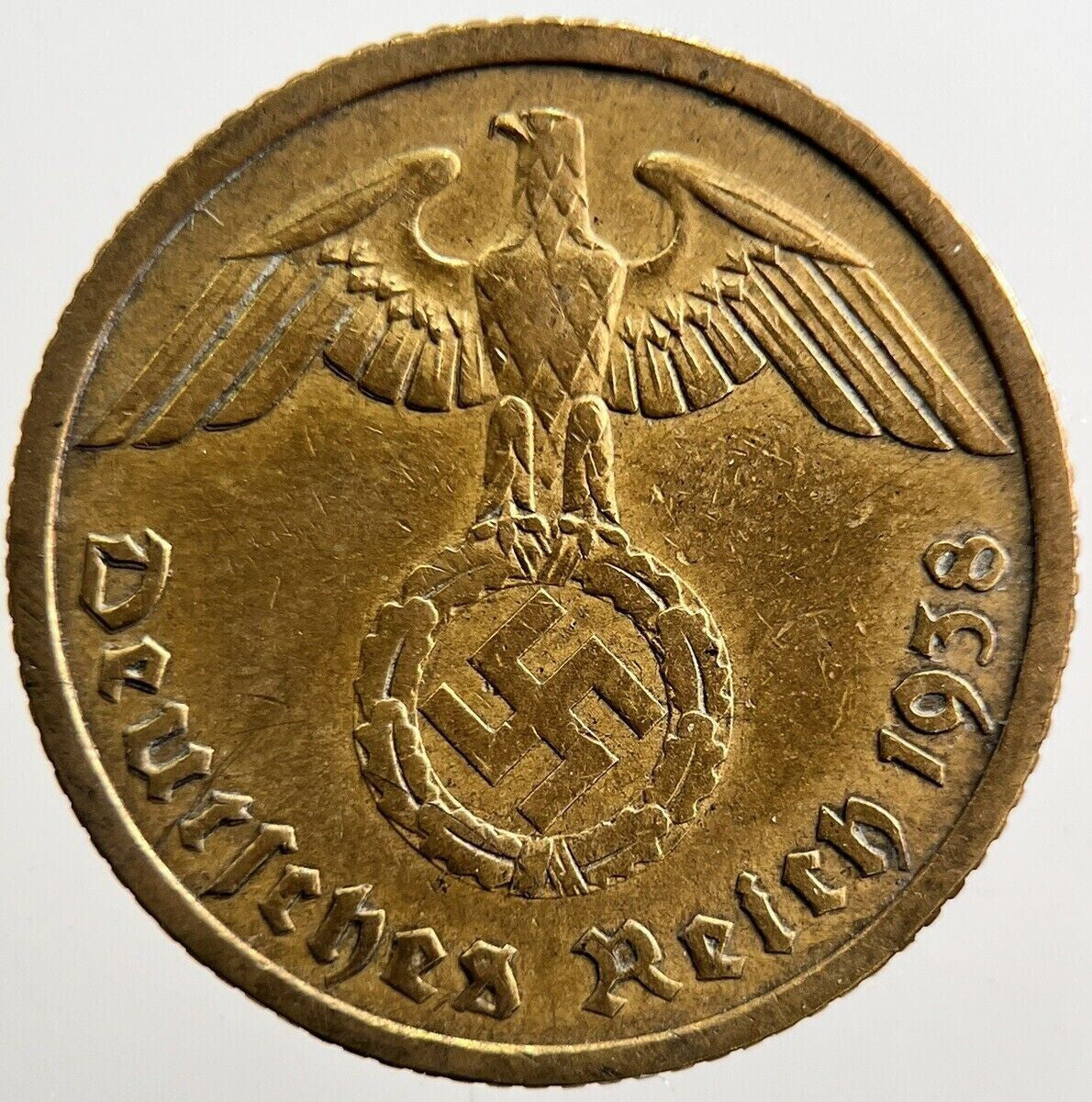 1938-A Nazi Germany 10 Pfennig Coin | Very High Grade | a3968