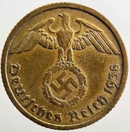 1938-A Nazi Germany 10 Pfennig Coin | Very High Grade | a3968