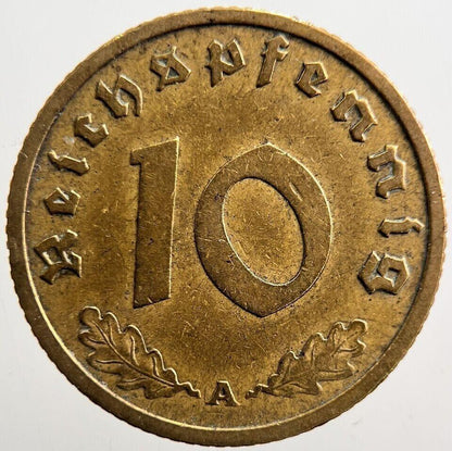 1938-A Nazi Germany 10 Pfennig Coin | Very High Grade | a3968