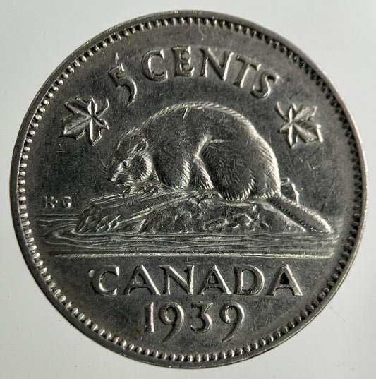 1939 Canada 5 Cents Coin | Fine Collectable Grade