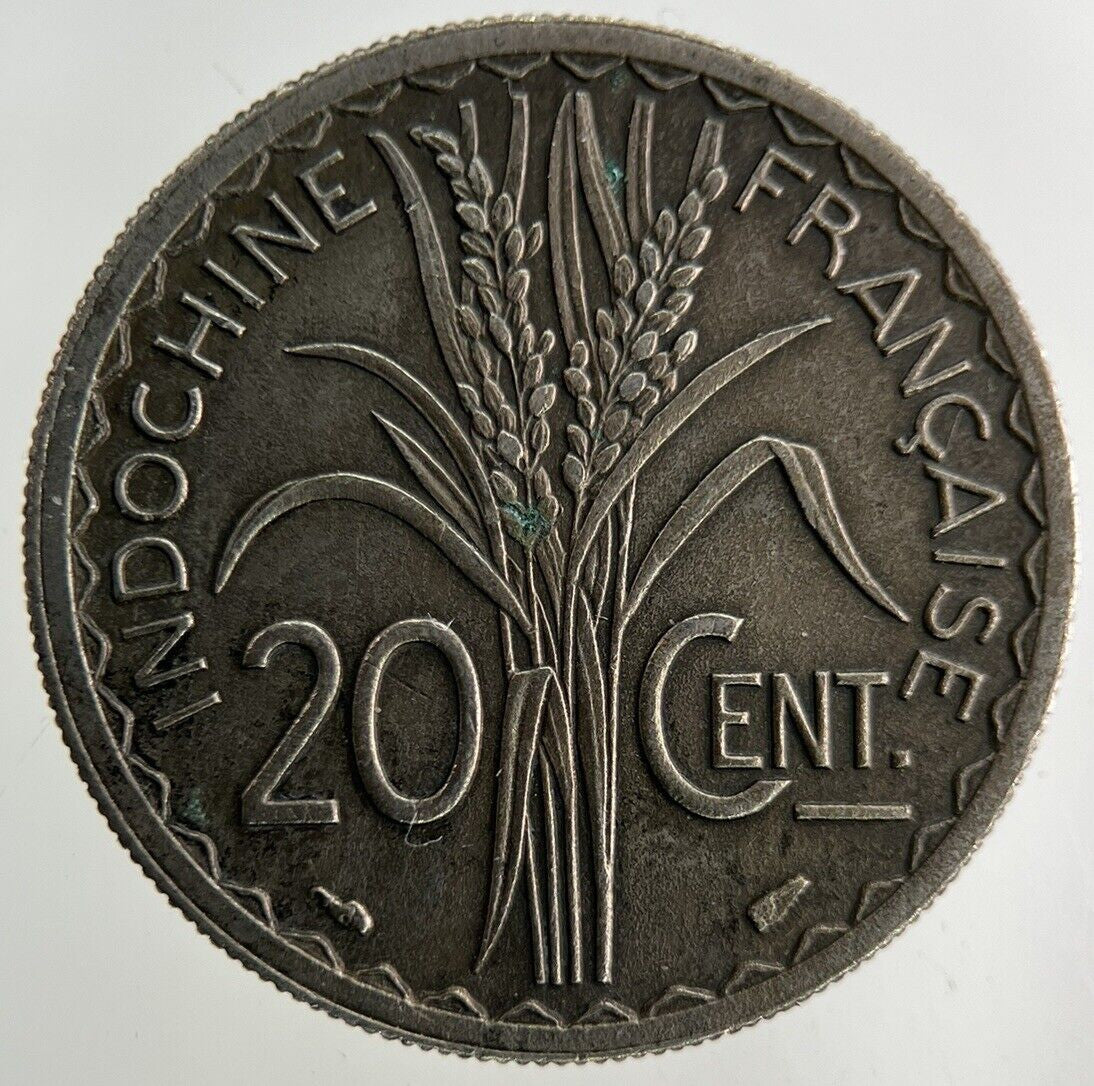 1939 France Indo China 20 Centimes Coin | Fine Collectable Grade