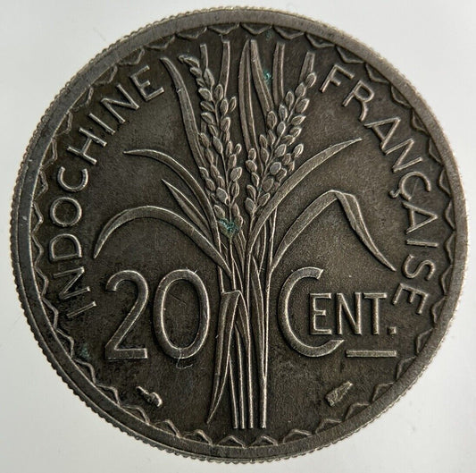 1939 France Indo China 20 Centimes Coin | Fine Collectable Grade
