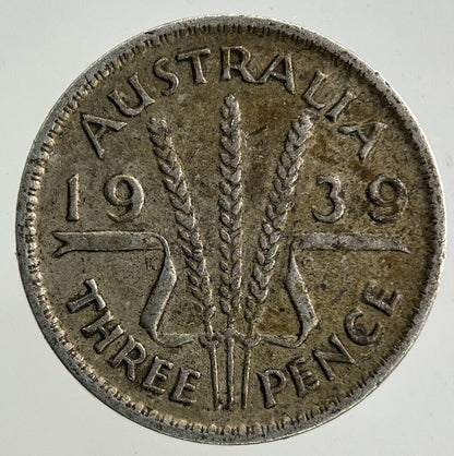 1939 Australia Threepence Silver Coin | Fine Collectable Grade