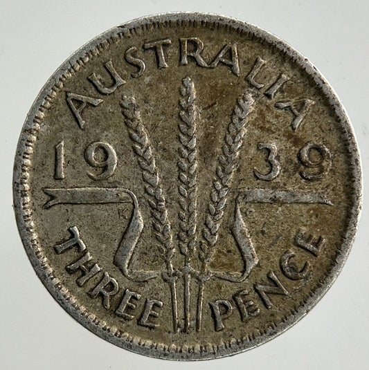 1939 Australia Threepence Silver Coin | Fine Collectable Grade