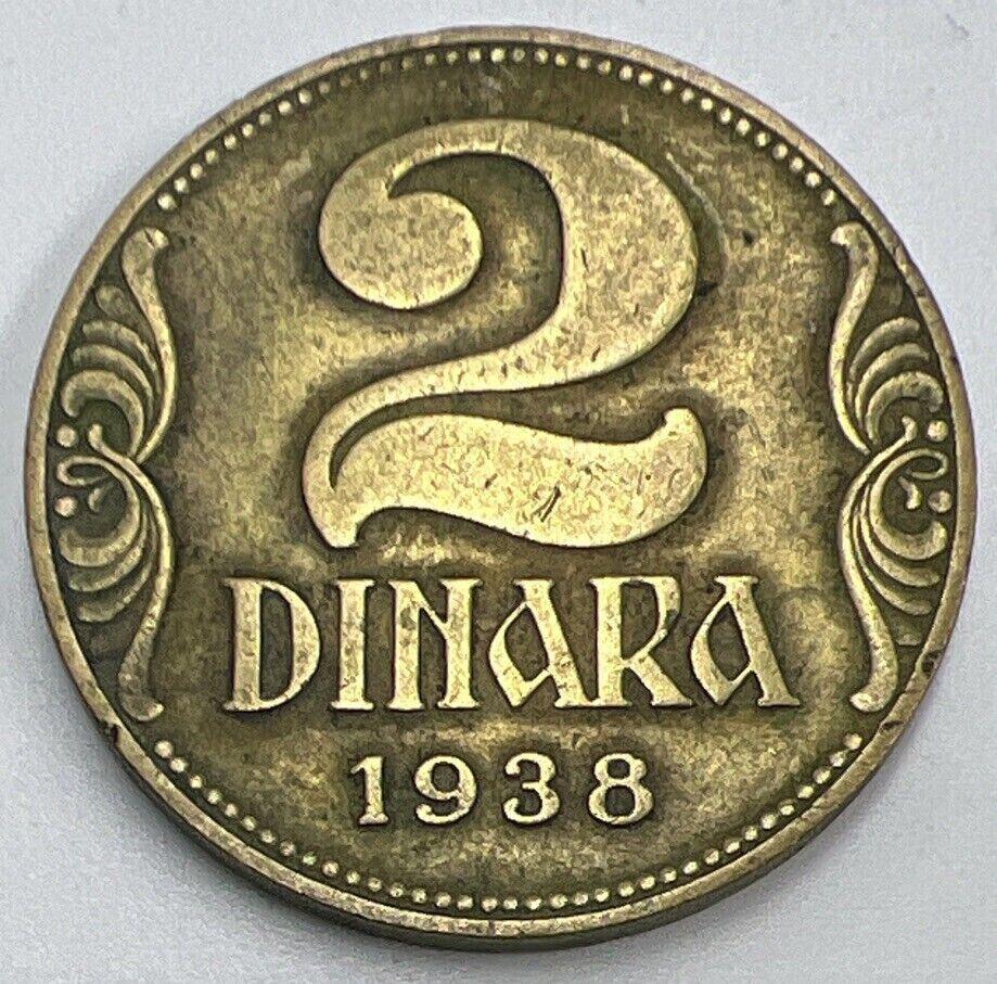 1938 Yugoslavia 2 Dinars Coin | Fine Collectable Grade | a1479