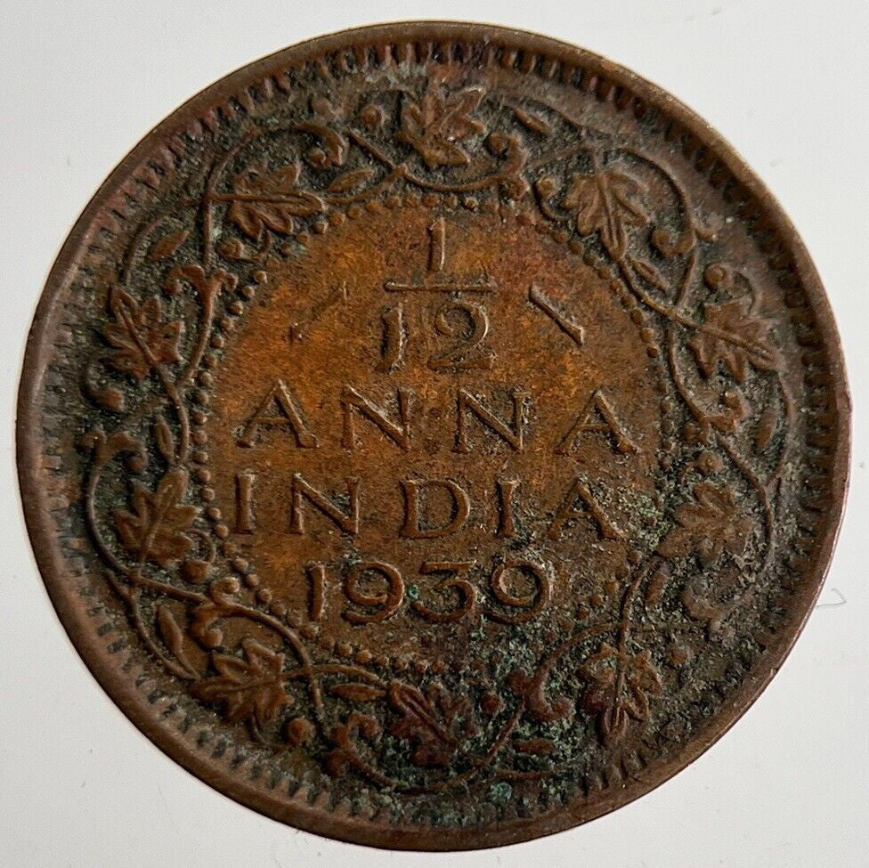1939 India 1/12 Anna Coin | Collectable Grade | a8883