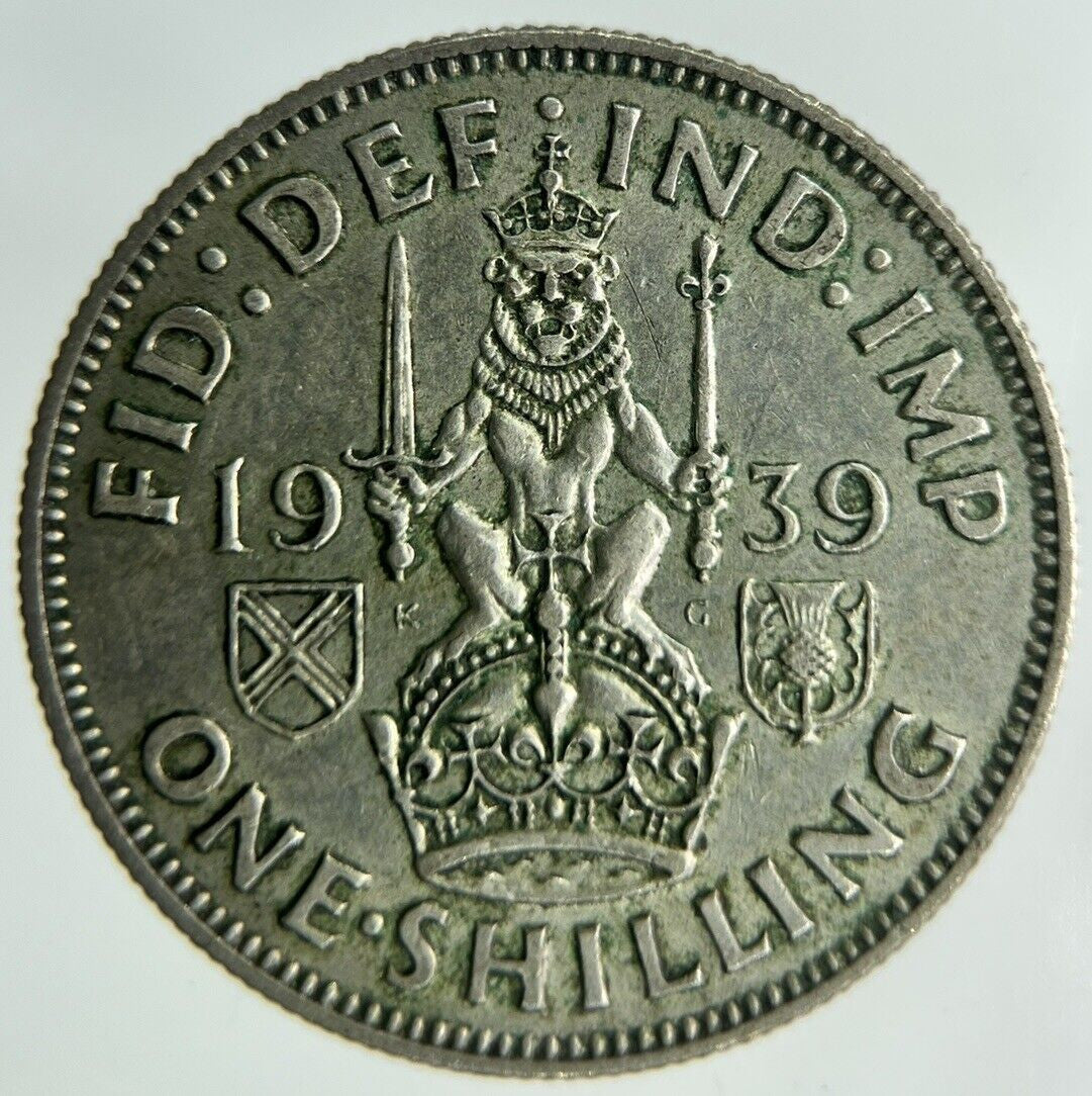 1939 George VI Shilling Silver Coin | Fine Collectable Grade
