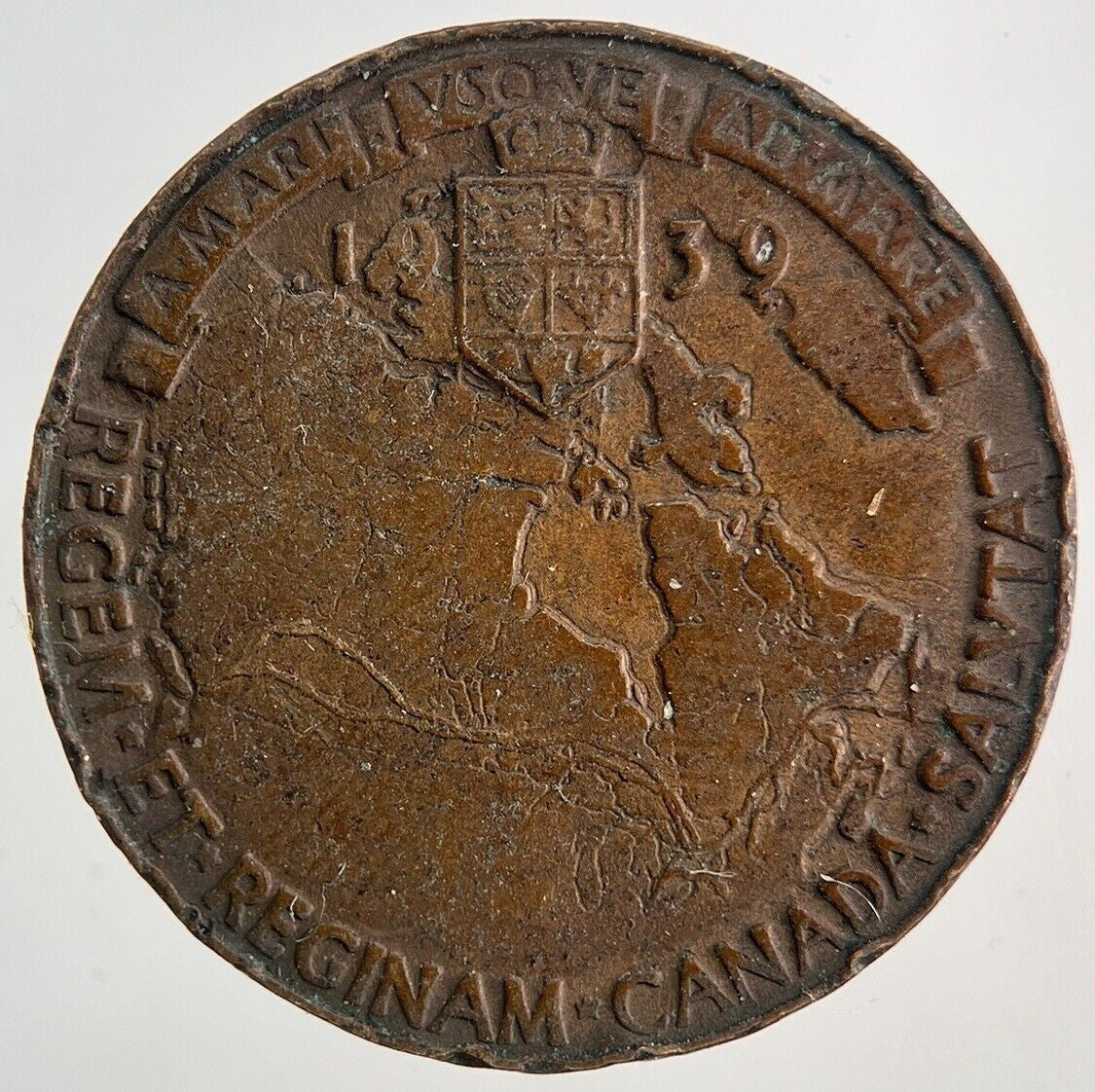 1939 George VI Royal Visit To Canada Token Coin | Fine Collectable Grade