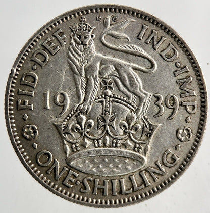 1939 George VI One Shilling Silver Coin | Very High Grade