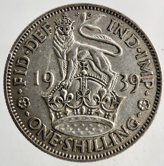 1939 George VI One Shilling Silver Coin | Very High Grade