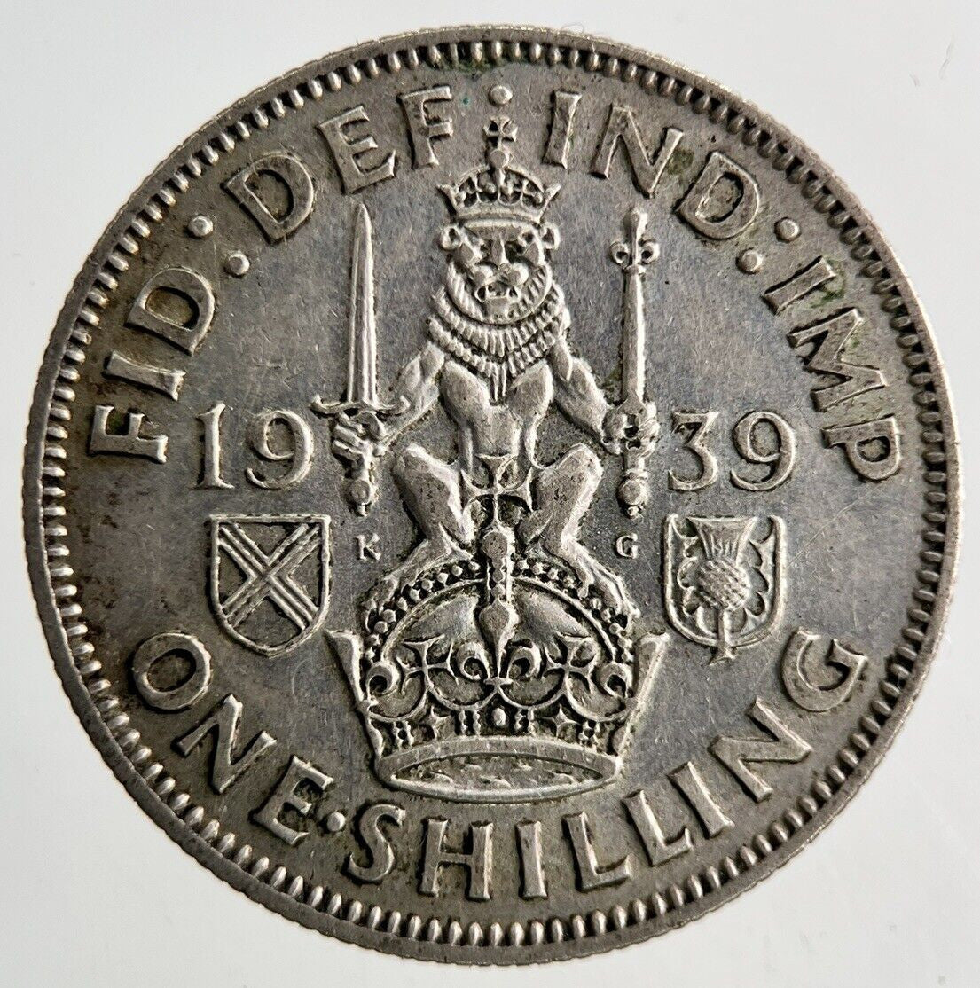 1939 George VI One Shilling Silver Coin | Very High Grade