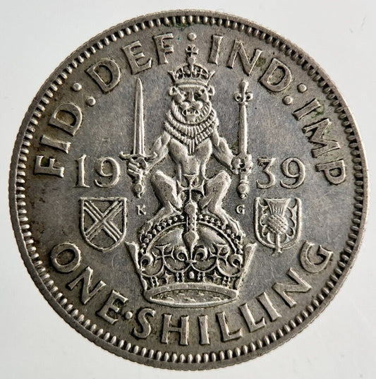 1939 George VI One Shilling Silver Coin | Very High Grade
