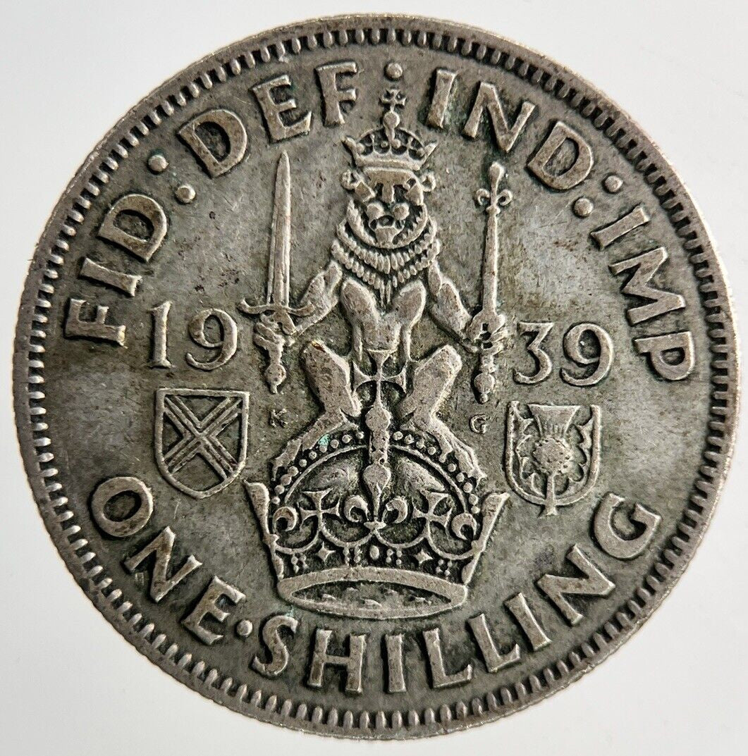1939 George VI One Shilling Silver Coin | Fine Collectable Grade