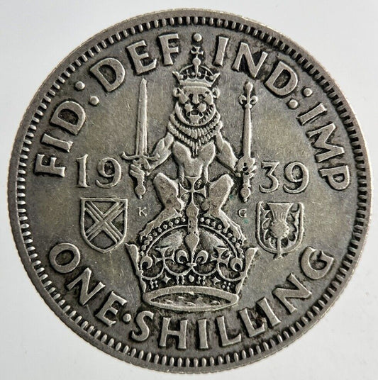 1939 George VI One Shilling Silver Coin | Fine Collectable Grade