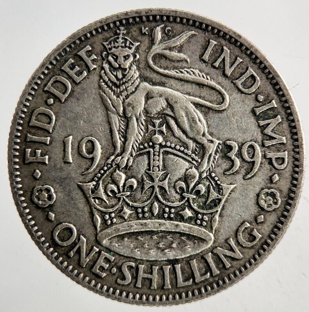1939 George VI One Shilling Silver Coin | Fine Collectable Grade
