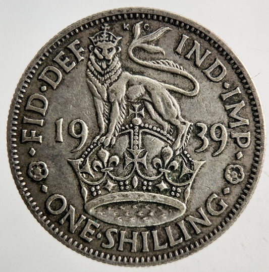 1939 George VI One Shilling Silver Coin | Fine Collectable Grade