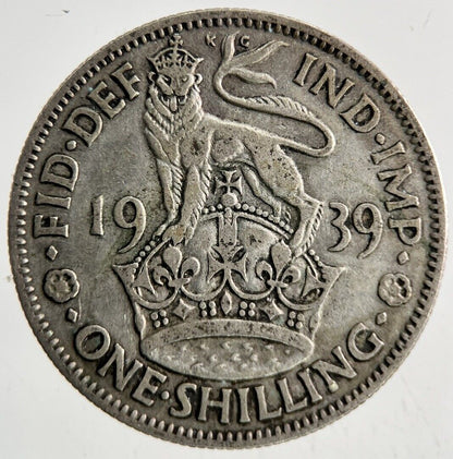 1939 George VI One Shilling Silver Coin | Fine Collectable Grade