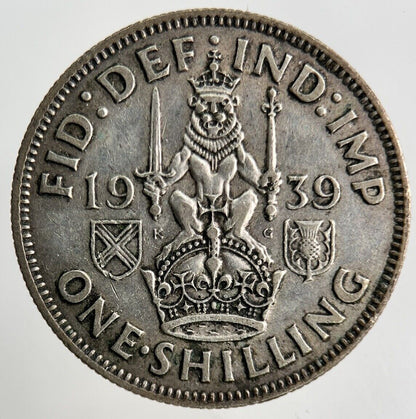 1939 George VI Shilling Silver Coin | Fine Collectable Grade