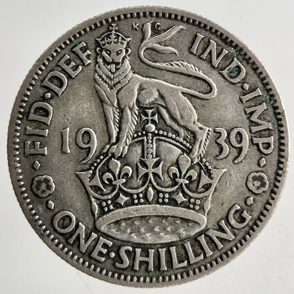 1939 George VI One Shilling Silver Coin | Fine Collectable Grade