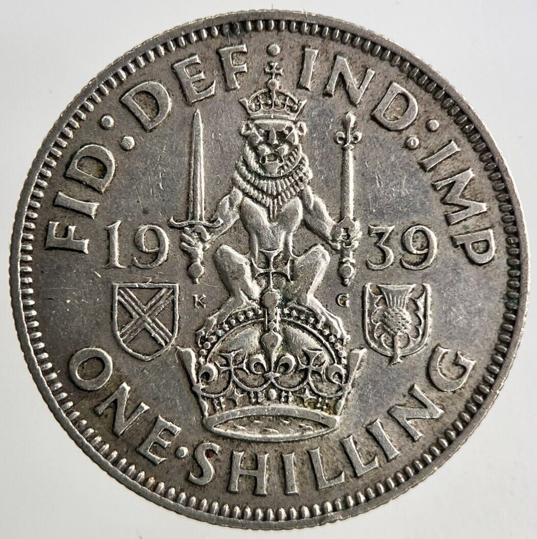 1939 George VI One Shilling Silver Coin | Fine Collectable Grade