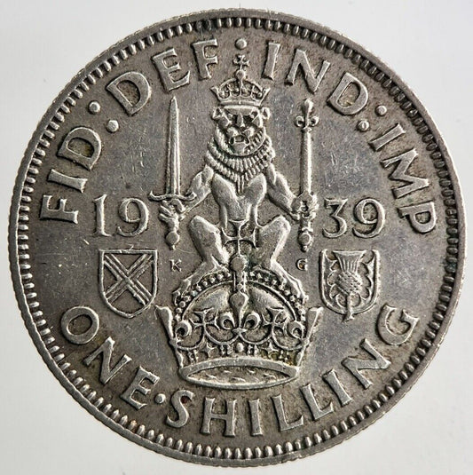 1939 George VI One Shilling Silver Coin | Fine Collectable Grade