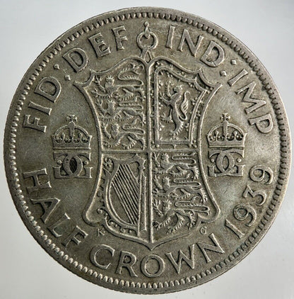 1939 George VI Half-Crown Silver Coin | Fine Collectable Grade