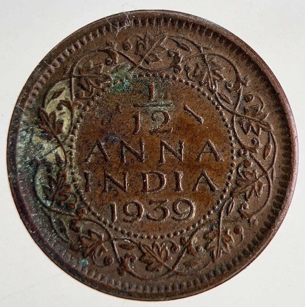 1939 India 1/12 Anna Coin | Fine Collectable Grade