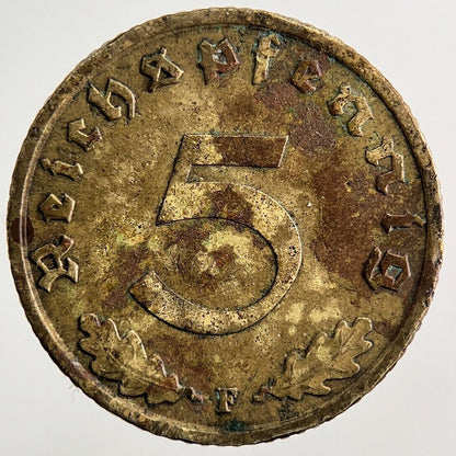 1939 Germany Nazi 5 Pfennig Coin | Very High Grade